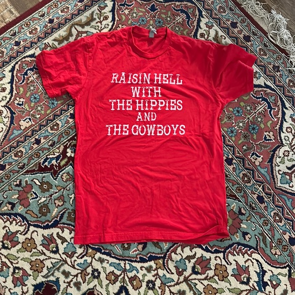 “Raisin Hell With The Hippies And The Cowboys” T - Picture 1 of 2